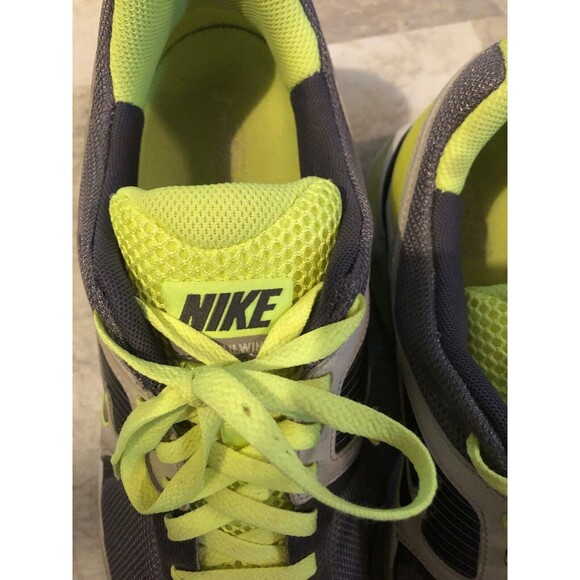 Nike Men\'s Flywire Athletic Running Low Top Sneakers Size 12US Grey/Neon Green main image 10
